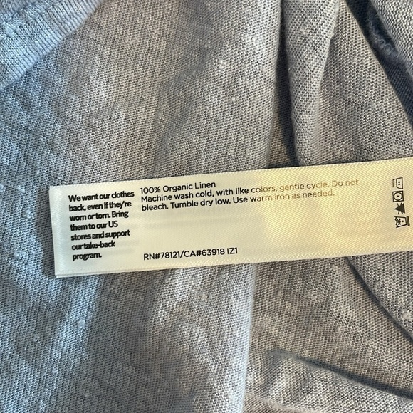 Eileen Fisher Jersey Organic Linen Long sleeve Tee Top XL Lavender Light Purple - Picture 5 of 7